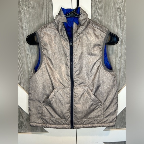 199. Wonder Nation Blue Puffer Vest M(8) - Picture 4 of 6